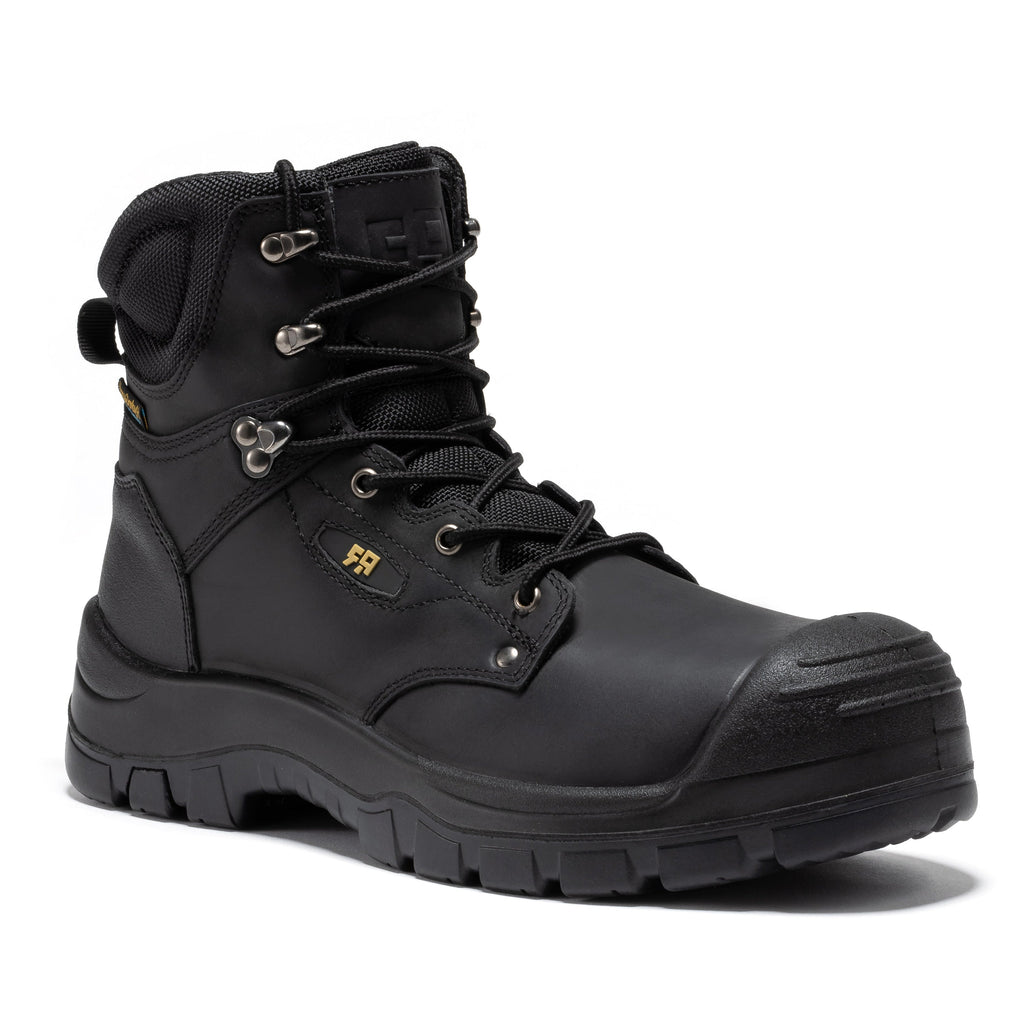 ROCKROOSTER Woodland Black 6 inch Waterproof Composite Toe Leather Work Boots AK662