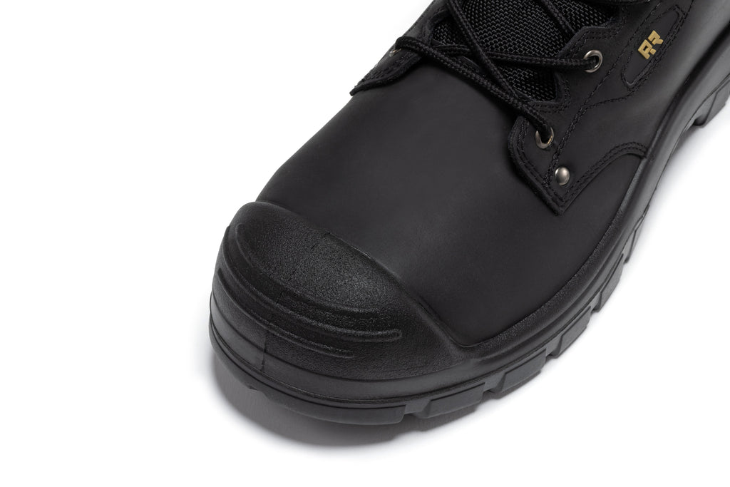 ROCKROOSTER Woodland Black 6 inch Waterproof Composite Toe Leather Work Boots AK662